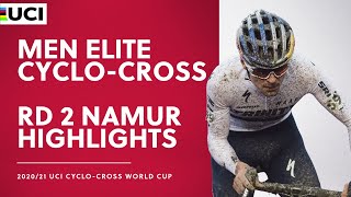 Round 2  Men Elite Highlights  202021 UCI Cyclocross World Cup  Namur [upl. by Alrahc]