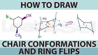 How to Draw Cyclohexane Chair Conformations and Ring Flips [upl. by Meri]