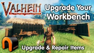 VALHEIM How To Upgrade The Workbench valheim [upl. by Leisam]