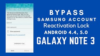 How To Bypass Samsung Account  Reactivation Lock From Note 3  SMN900 N9000 N9002 N9005 [upl. by Jenks]