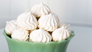 Vanilla Meringue Cookies Recipe  meringue kisses [upl. by Cordeelia687]