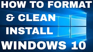 Windows 10 Formatting and Clean Installation [upl. by Ayocal]