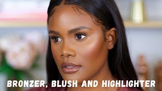 BRONZER BLUSH AND HIGHLIGHTER TUTORIAL for Beginners  Ale Jay [upl. by Avevoneg994]