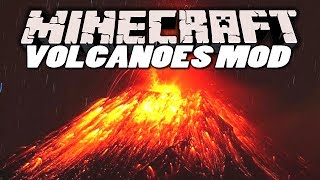 Minecraft Mods  VOLCANO MOD Volcanoes Elevators amp More  Mod Showcase [upl. by Angell]