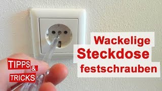 Wackelige lockere Steckdose festschrauben [upl. by Alleroif]