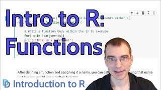 Introduction to R Functions [upl. by Rhynd394]