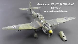 Junkers JU 87 B Stuka Italeri 148Painting amp Weathering Part2 [upl. by Aramas311]