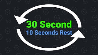 30 Second Interval Timer with 10 Seconds Rest [upl. by Onid]