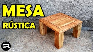 COMO HACER UNA MESA RATONA RUSTICA MADERA RECICLADA COFFEE TABLE WOOD [upl. by Nade]