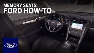 How to Set Up Memory Seats  Ford HowTo  Ford [upl. by Geraldina]