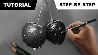 Hyper Realistic Cherries  Stepbystep Tutorial video [upl. by Nedroj]