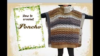 How to crochet Poncho [upl. by Baxy]