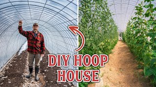 DIY GREENHOUSE How We Made Our Own Inexpensive Hoop House [upl. by Mathilda]