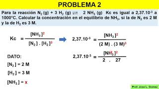 EJERCICIOS DE EQUILIBRIO QUIMICO [upl. by Anabal]