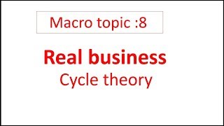 Part 5 real business cycle theory  last topic [upl. by Adniuqal176]