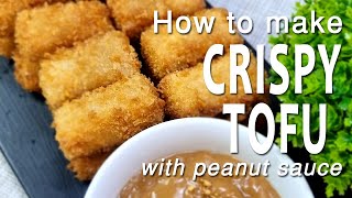 HOW TO MAKE CRISPY TOFU with PEANUT SAUCE  TOFU RECIPE  BUDGET AND EASY RECIPE [upl. by Johns]