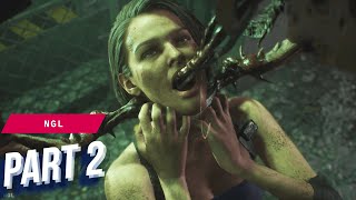 Jill Valentine gets impregnated with spider swarm  Resident Evil 3 Remake  Part 2 gameplay [upl. by Nerak395]