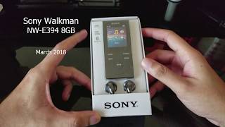 Sony NWE394 8GB Black Walkman Unboxing Overview [upl. by Anned]