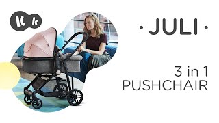 Kinderkraft JULI 3in1 pushchair  with car seat [upl. by Aliac625]