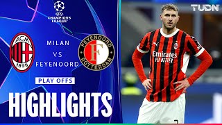 HIGHLIGHTS  AC Milán 1121 Feyenoord  UEFA Champions League 2425  TUDN [upl. by Malti780]