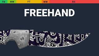 Falchion Knife Freehand  Skin Float And Wear Preview [upl. by Lindsey]