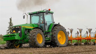 Ploughing and Drilling  John Deere 8400 w open pipe  Pure Sound  Goense Farms [upl. by Gavette996]