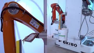 Okibo  wall plastering robot demonstration [upl. by Nolad]