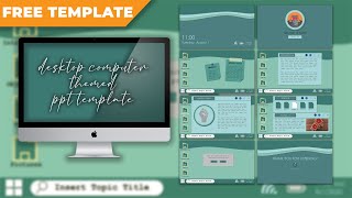 How to Make Desktop Computer Themed Powerpoint Template  FREE TEMPLATE [upl. by Syxela78]