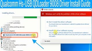 How To Install amp Download Qualcomm HS USB QDLoader 9008 Driver [upl. by Loggia]