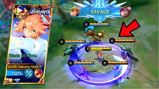 FANNY 3MINUTES SAVAGE IN MYTHICAL GLORY MLBB [upl. by Deana]