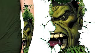 Incredible Hulk Tattoo  HENDRIC SHINIGAMI [upl. by Lorimer901]