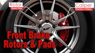 Front Brembo Brake Rotors and Pads  Cadillac CTS CT6 ATS Camaro [upl. by Aihtnamas]