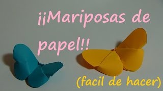 COMO HACER MARIPOSA DE PAPEL FACIL  ORIGAMI [upl. by Arlette]