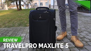 Travelpro Maxlite 5 CarryOn Review  Affordable Lightweight Spinner Luggage for Frequent Travelers [upl. by Jenni]