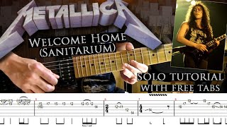 Metallica  Welcome Home Sanitarium intro solo lesson with tablatures and backing tracks [upl. by Anedal727]