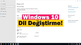 Windows 10 Dil Değiştirme Nasıl Yapılır  Detaylı Anlatım [upl. by Karoly397]