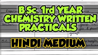 Chemistry Practical  BSc 1st year  hindi medium  Record [upl. by Adnhoj]