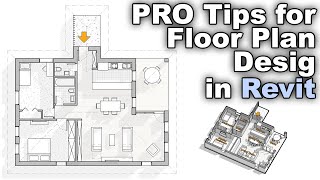 Floor Plan Design in Revit Tutorial 5 PRO Tips [upl. by Airdnahc]