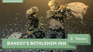 Banksy documentary Welcome to the Banksy art hotel in Bethlehem [upl. by O'Mahony487]