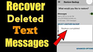 How to Recover deleted text messages  restore deleted messages [upl. by Jariah]