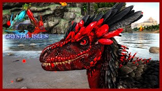 THE CRYSTAL DEINONYCHUS Ark Deinonychus Taming Crystal Isles Map Ep 20 [upl. by Dranoel]