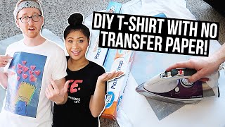 DIY Custom Print TShirts  NO Transfer Paper  COUPLE TRIES [upl. by Ciardap707]