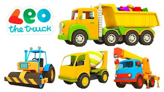 Car cartoon for kids amp Leo the Truck – Street vehicles and construction vehicles for kids [upl. by Aicemed]