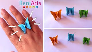 ANILLOS MARIPOSA ORIGAMI  DIY  PASO A PASO [upl. by Airyk407]