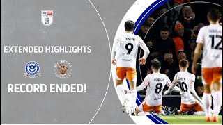 RECORD OVER  Portsmouth v Blackpool extended highlights [upl. by Nosnej]