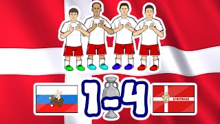 💥Denmark DESTROY Russia💥 Christensen Goal Damsgaard Poulsen Euro 2020 14 Goals Highlights [upl. by Aleibarg]