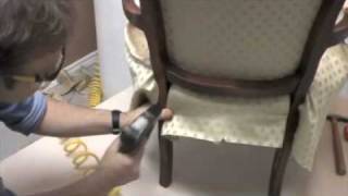 upholstering a bergere chair [upl. by Stav928]