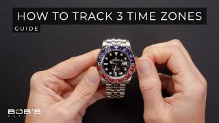 Rolex GMTMaster II Setup – How to Track 3 Time Zones  Bobs Watches [upl. by Gilus]