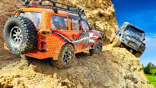 RC CARS Cliff Drops Extreme Adventures 4x4  Toyota Land Cruiser and Mercedes G63 [upl. by Nana]