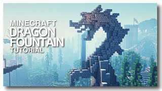 Minecraft How to Build a Dragon Statue Fountain [upl. by Som]